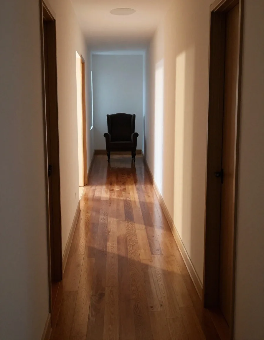 Interior de estudio silencioso con luz de tarde
